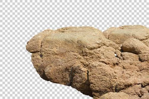 Rock isolated transparency background.. Stock Photos
