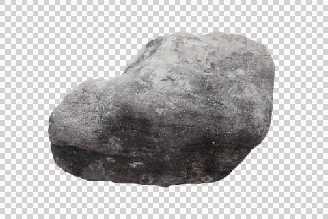 Rock isolated transparency background... Stock Photos