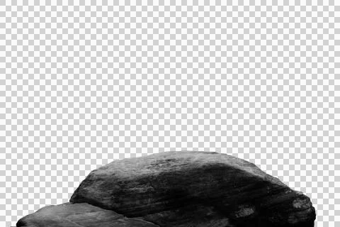 Rock isolated transparency background... Stock Photos