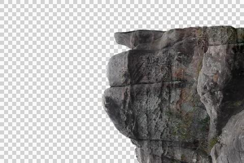 Rock isolated transparency background.. Foto stock