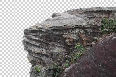 Rock isolated transparency background.. Stock Photos