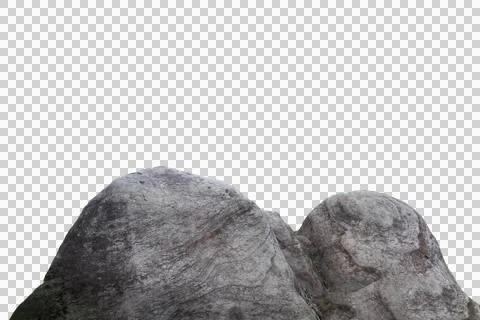 Rock isolated transparency background... Stock Photos