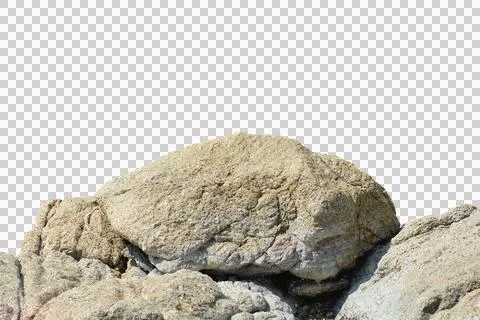 Rock isolated transparency background. Stock Photos