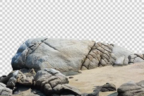 Rock isolated transparency background. Stock Photos