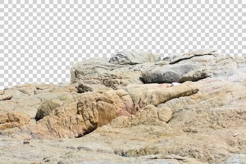 Rock isolated transparency background. Stock Photos