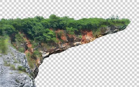 Rock isolated transparency background... Stock Photos