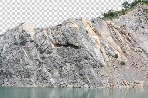 Rock isolated transparency background. Stock Photos