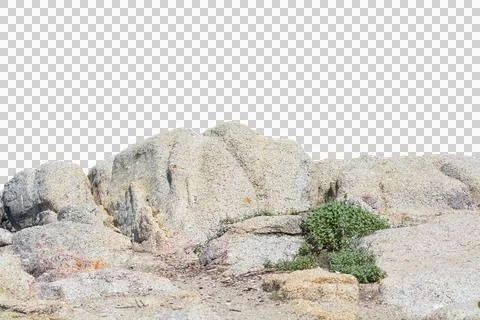 Rock isolated transparency background. Stock Photos