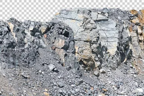 Rock isolated transparency background. Stock Photos