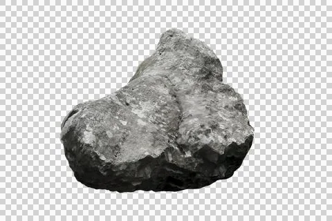 Rock isolated transparency background.. Stock Photos