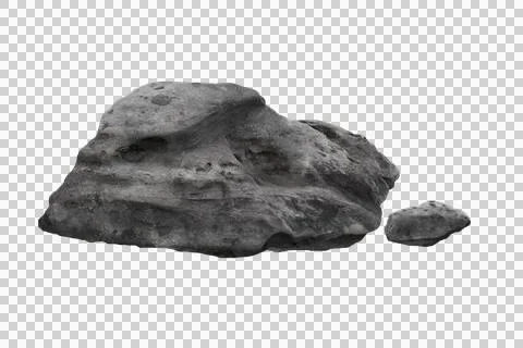 Rock isolated transparency background.. Stock Photos