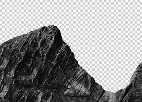 Rock isolated transparency background.. Stock Photos