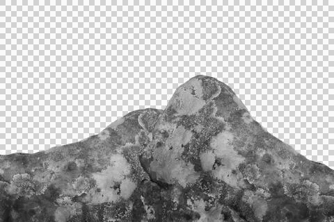 Rock isolated transparency background.. Stock Photos