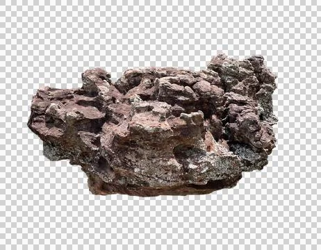 Rock isolated transparency background. Stock Photos