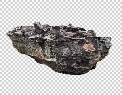 Rock isolated transparency background. Stock Photos