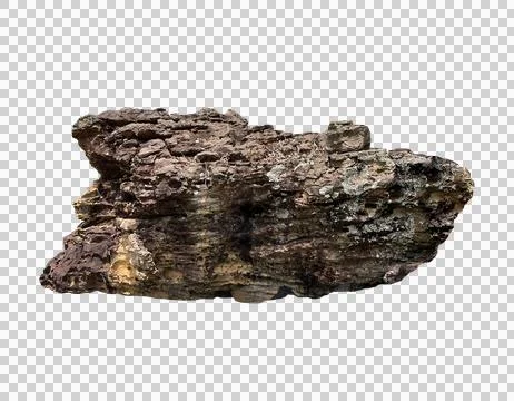 Rock isolated transparency background. Stock Photos