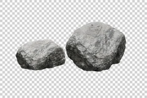 Rock isolated transparency background. Stock Photos