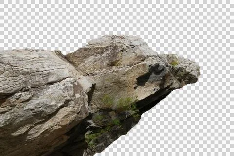 Rock isolated transparency background. Foto stock