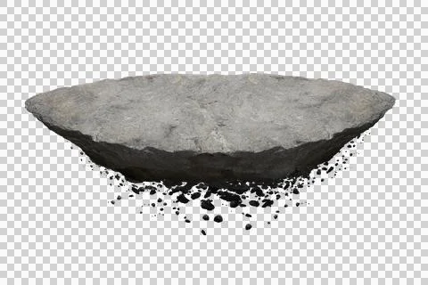Rock isolated transparency background.. Stock Photos