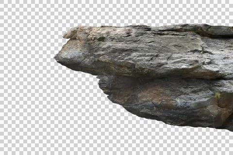 Rock isolated transparency background. Stock Photos