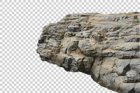 Rock isolated transparency background. Stock Photos