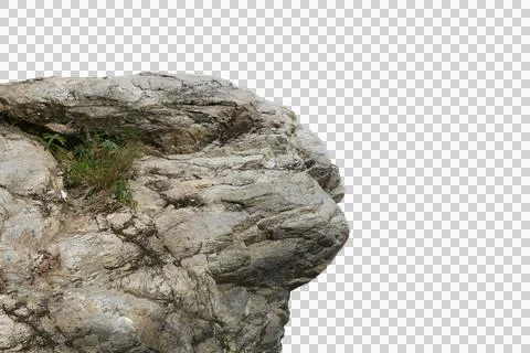 Rock isolated transparency background. Stock Photos