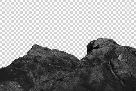 Rock isolated transparency background. Stock Photos