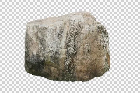 Rock isolated transparency background. Stock Photos