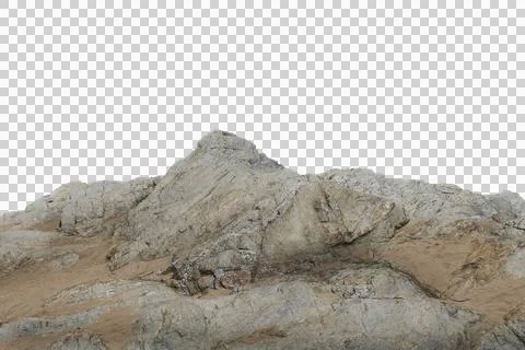 Rock isolated transparency background. Stock Photos