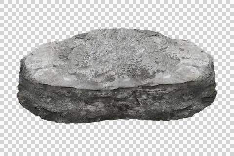 Rock isolated transparency background. Stock Photos