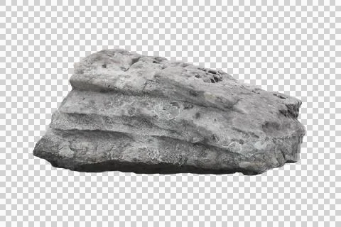 Rock isolated transparency background. Stock Photos