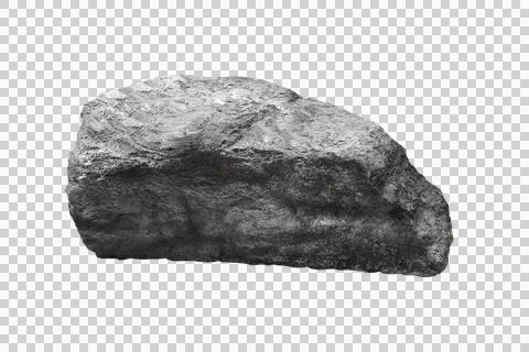 Rock isolated transparency background. Stock Photos