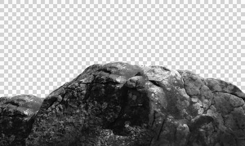 Rock isolated transparency background. Stock Photos