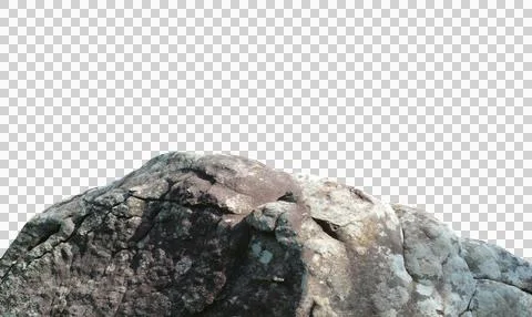 Rock isolated transparency background. Stock Photos