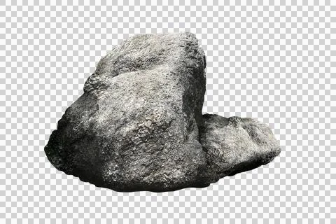 Rock isolated transparency background. Stock-Fotos