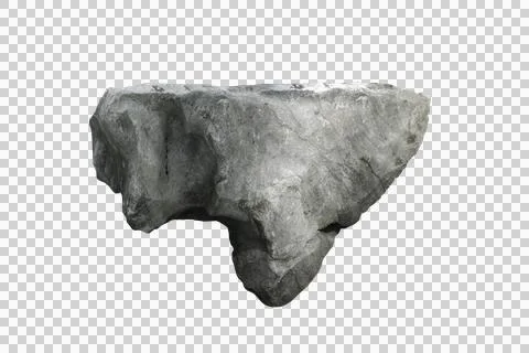 Rock isolated transparency background. Stock Photos