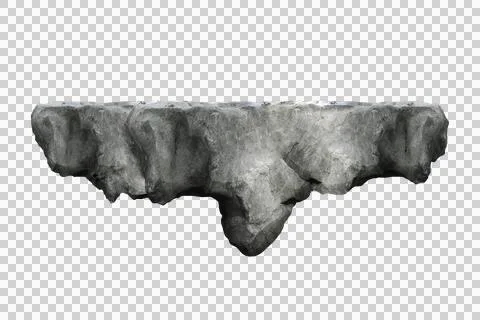 Rock isolated transparency background. Stock Photos