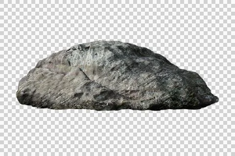 Rock isolated transparency background. Stock Photos