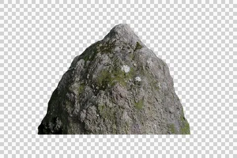 Rock isolated transparency background. Stock Photos