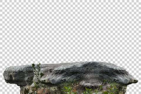 Rock isolated transparency background. Stock Photos
