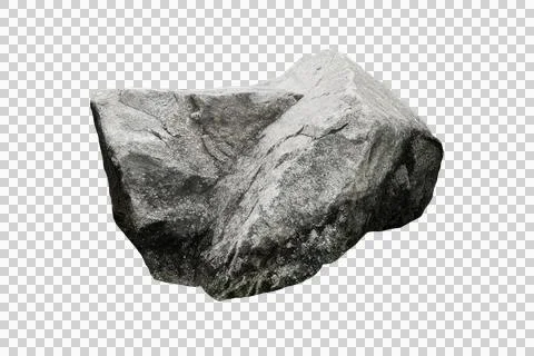 Rock isolated transparency background. Stock Photos