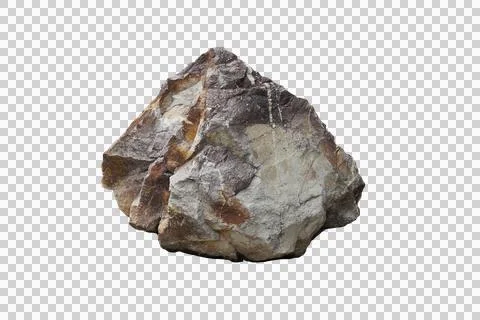 Rock isolated transparency background. Stock Photos