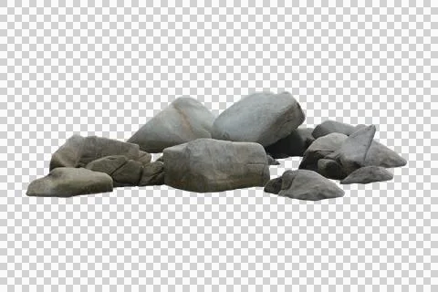 Rock isolated transparency background. Stock Photos