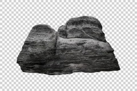Rock isolated transparency background. Stock Photos
