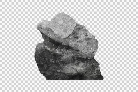 Rock isolated transparency background. Stock Photos