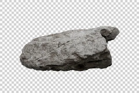 Rock isolated transparency background. Stock Photos