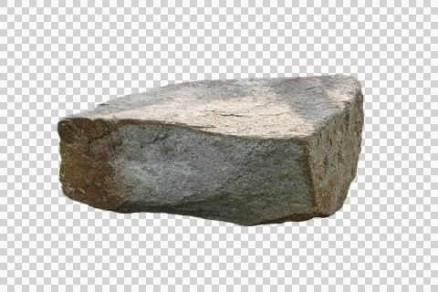 Rock isolated transparency background. Fotos de archivo