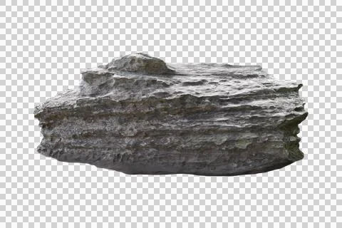 Rock isolated transparency background. Stock Photos