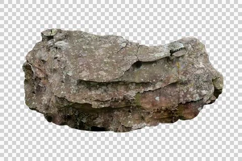 Rock isolated transparency background. Stock Photos