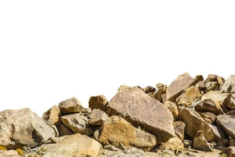 Rock isolated on white background Stock Photos